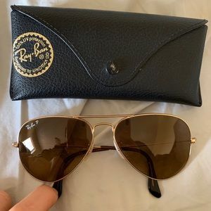 Aviator Brown and gold ray bans